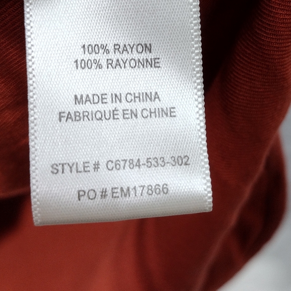 Cloth & Stone T-Shirt Dress Orange Women's S High Low Hem Minimalist Beach - Picture 9 of 10